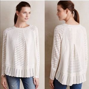 Anthropologie Cream Knit Sweater